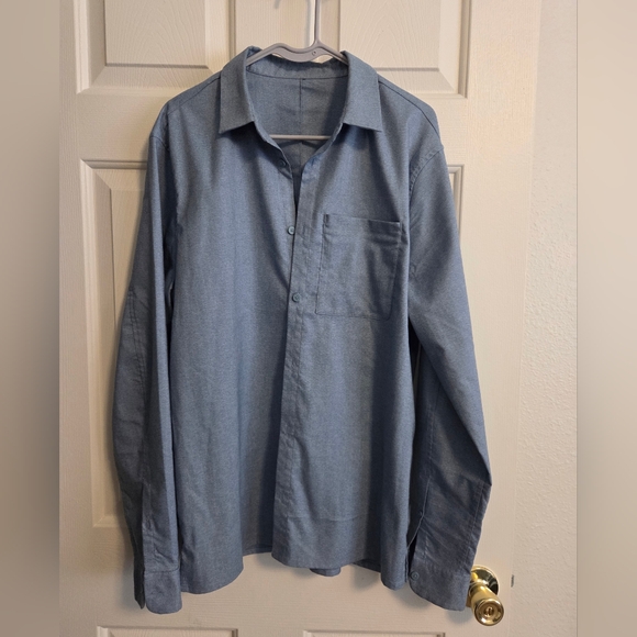 Lululemon Blue Button-Up Shirt - Picture 1 of 4
